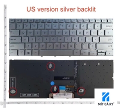 Bàn phím laptop Asus Zenbook UX433 UX433FA UX433FN Bạc (Có Đèn)