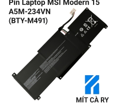 Pin Laptop MSI Modern 15 A5M-234VN (BTY-M491) – Dung lượng ổn định, Zin